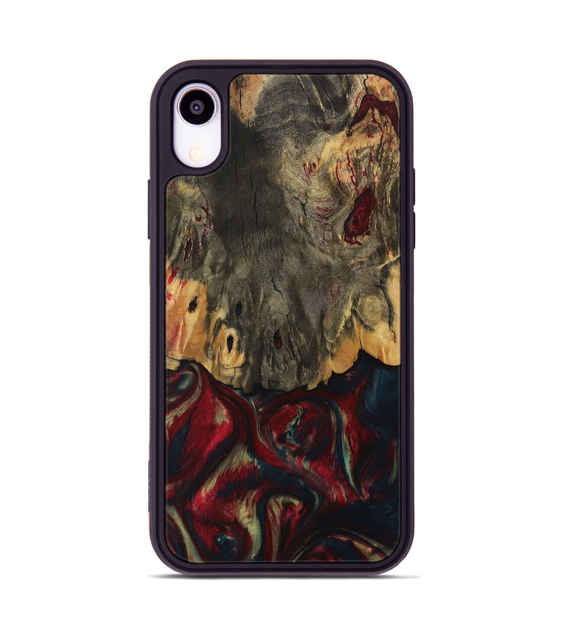 iPhone Xr Wood Phone Case - Emogene (Red, 730665)