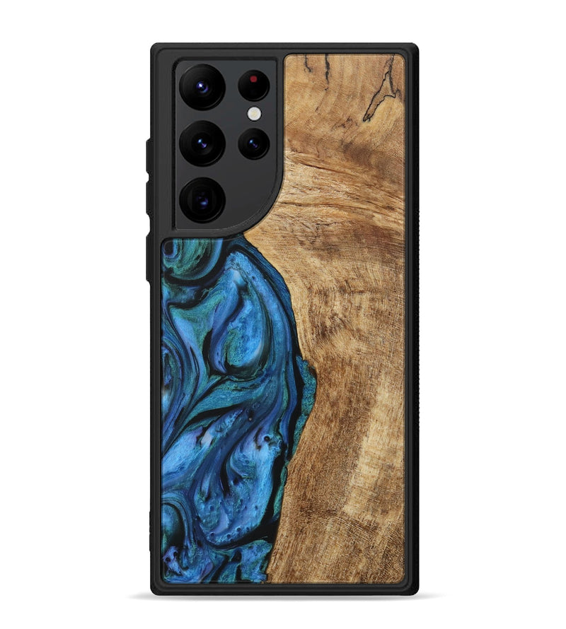 Galaxy S22 Ultra Wood Phone Case - Kumar (Blue, 730669)