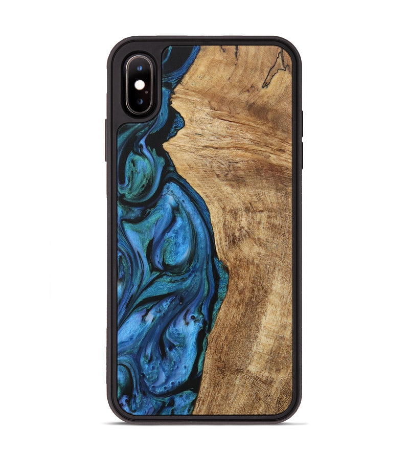 iPhone Xs Max Wood Phone Case - Kumar (Blue, 730669)