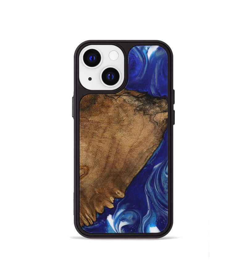 iPhone 13 mini Wood Phone Case - Drema (Blue, 730678)