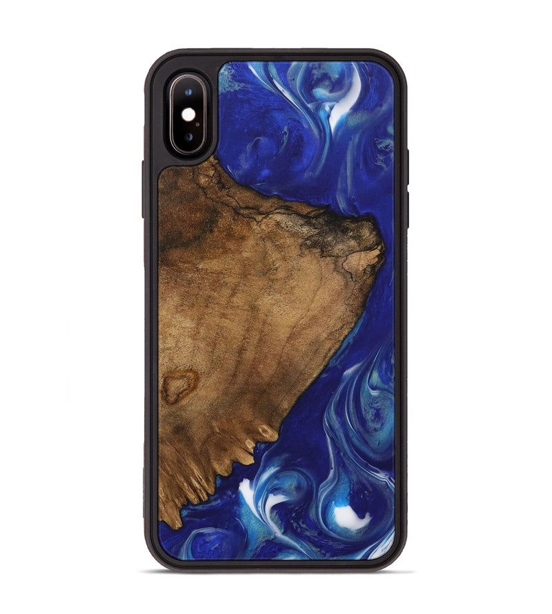 iPhone Xs Max Wood Phone Case - Drema (Blue, 730678)