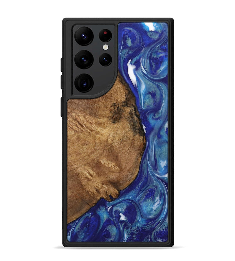 Galaxy S22 Ultra Wood Phone Case - Aleena (Blue, 730679)