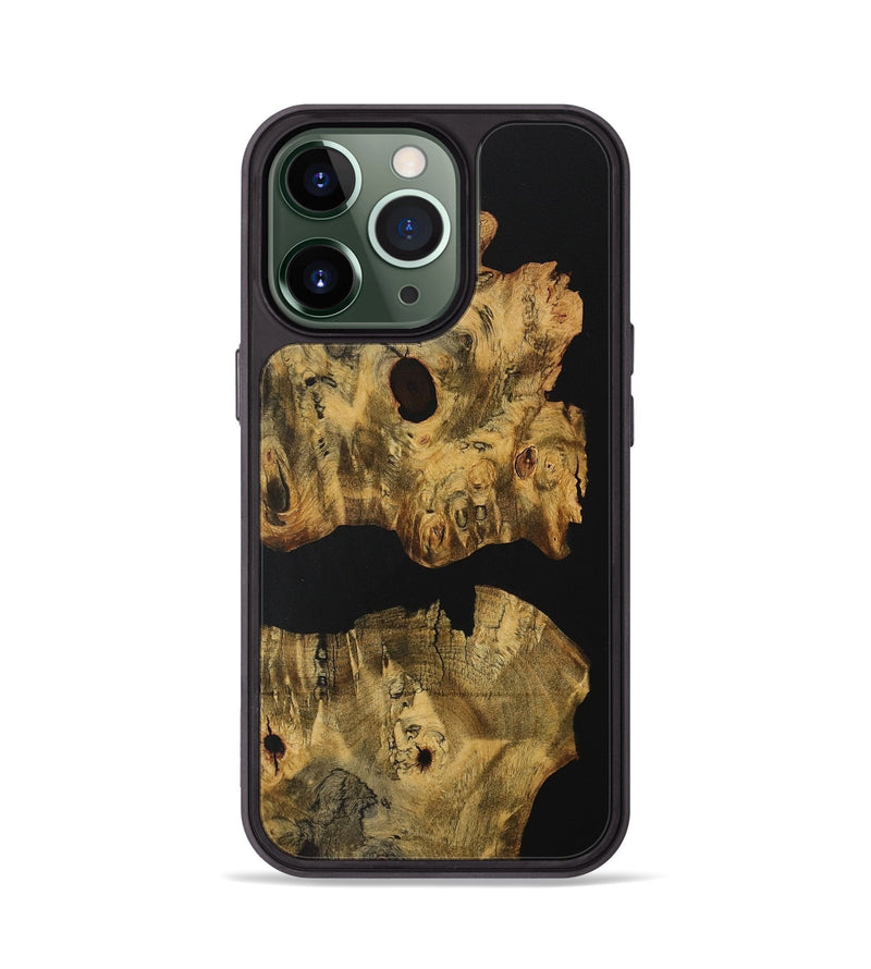 iPhone 13 Pro Wood Phone Case - Karil (Pure Black, 730681)