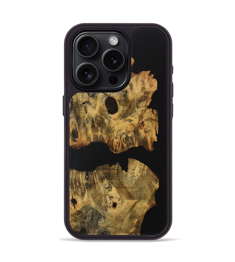 iPhone 15 Pro Wood Phone Case - Karil (Pure Black, 730681)