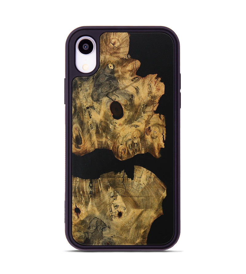 iPhone Xr Wood Phone Case - Karil (Pure Black, 730681)