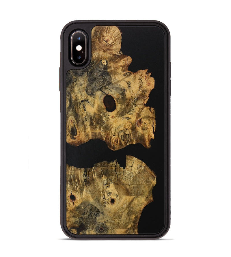 iPhone Xs Max Wood Phone Case - Karil (Pure Black, 730681)