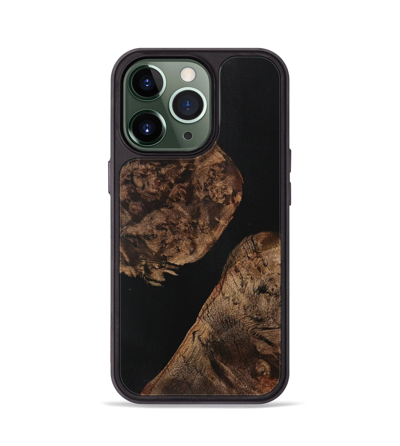 iPhone 13 Pro Wood Phone Case - Marjoke (Pure Black, 730682)