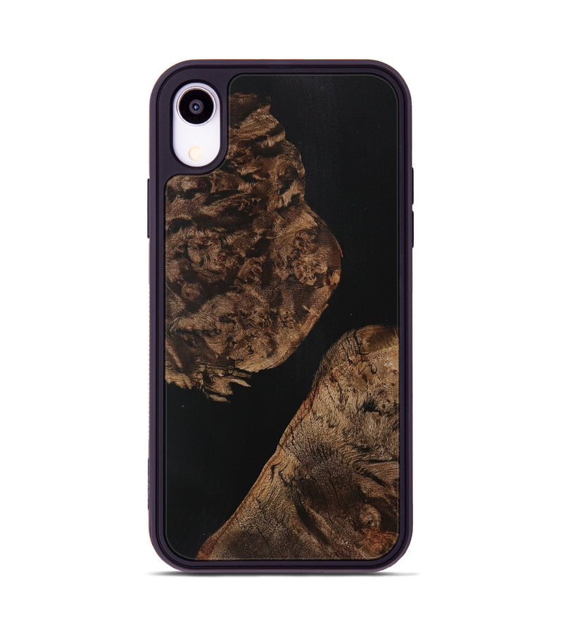 iPhone Xr Wood Phone Case - Marjoke (Pure Black, 730682)