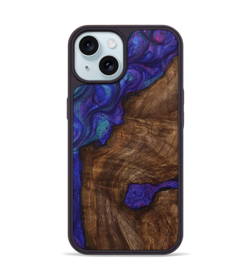 iPhone 15 Wood Phone Case - Raquel (Purple, 730689)