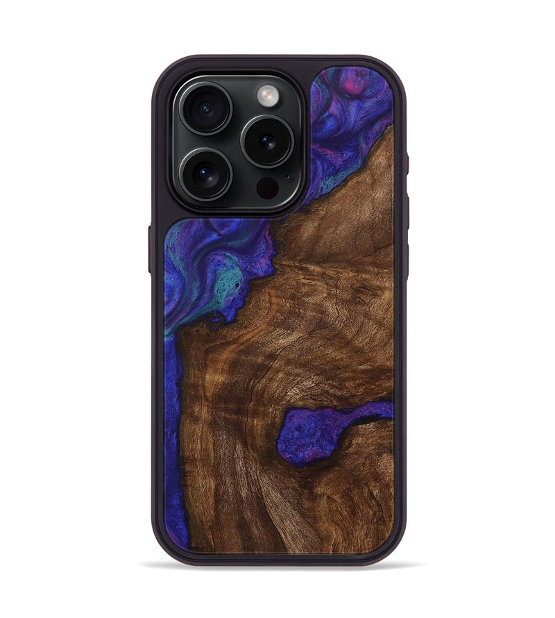 iPhone 15 Pro Wood Phone Case - Raquel (Purple, 730689)