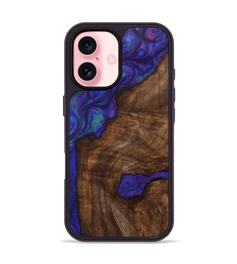 iPhone 16 Wood Phone Case - Raquel (Purple, 730689)