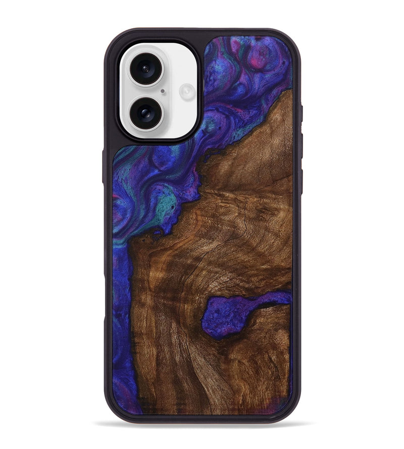 iPhone 16 Plus Wood Phone Case - Raquel (Purple, 730689)