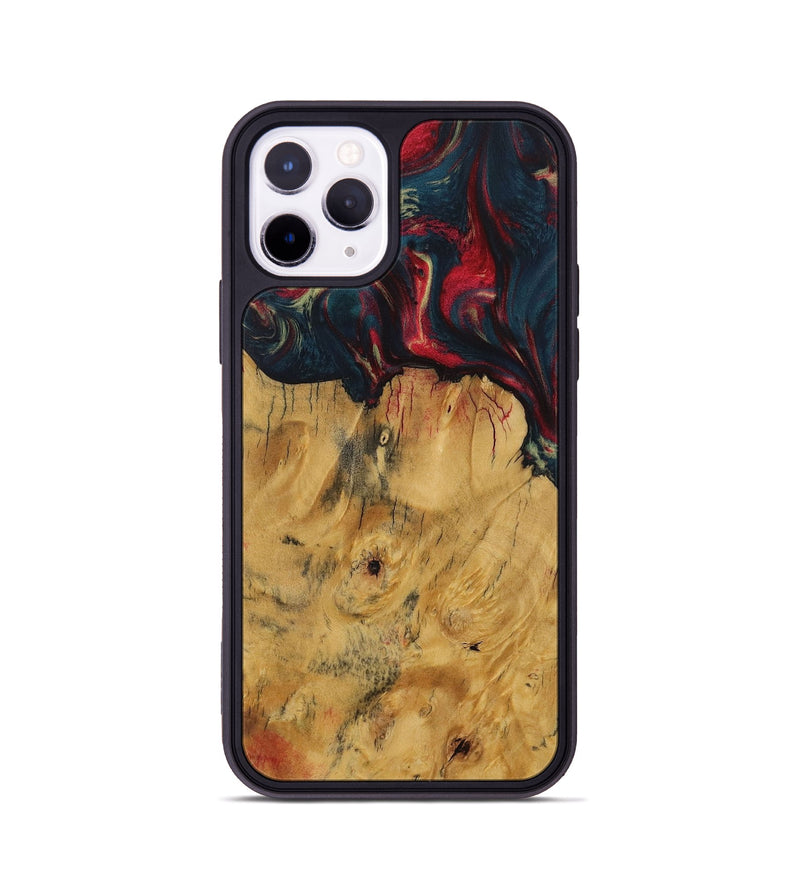 iPhone 11 Pro Wood Phone Case - Beate (Red, 730691)