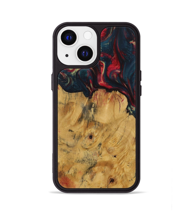 iPhone 13 Wood Phone Case - Beate (Red, 730691)