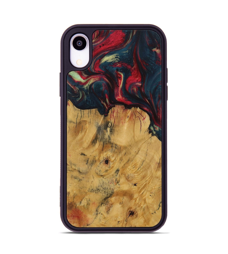 iPhone Xr Wood Phone Case - Beate (Red, 730691)