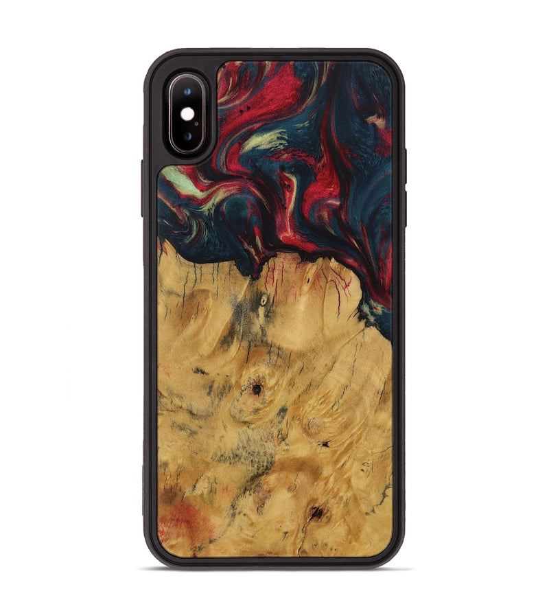 iPhone Xs Max Wood Phone Case - Beate (Red, 730691)