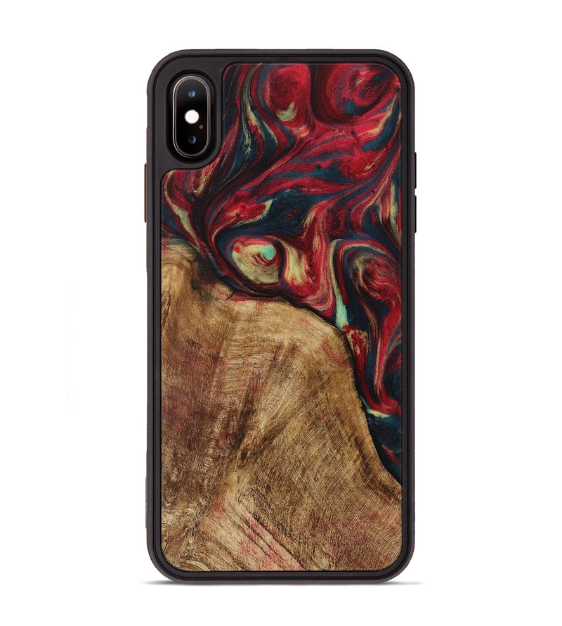 iPhone Xs Max Wood Phone Case - Oris (Red, 730692)