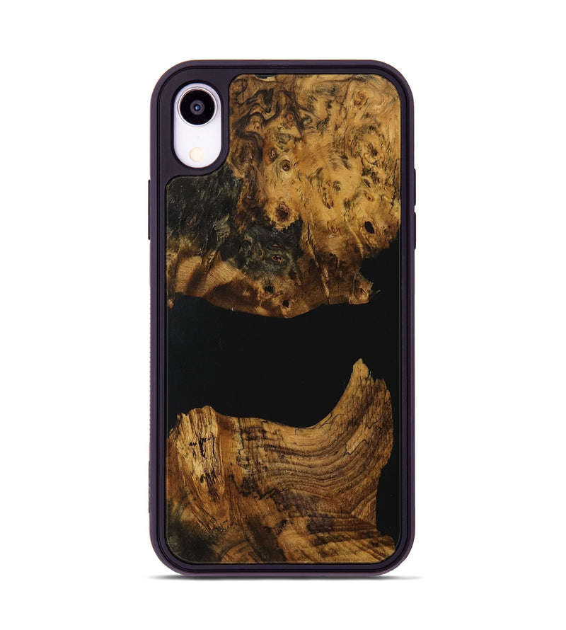 iPhone Xr Wood Phone Case - Tianbao (Pure Black, 730702)