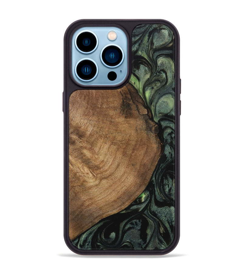 iPhone 14 Pro Max Wood Phone Case - Ramsey (Green, 730703)