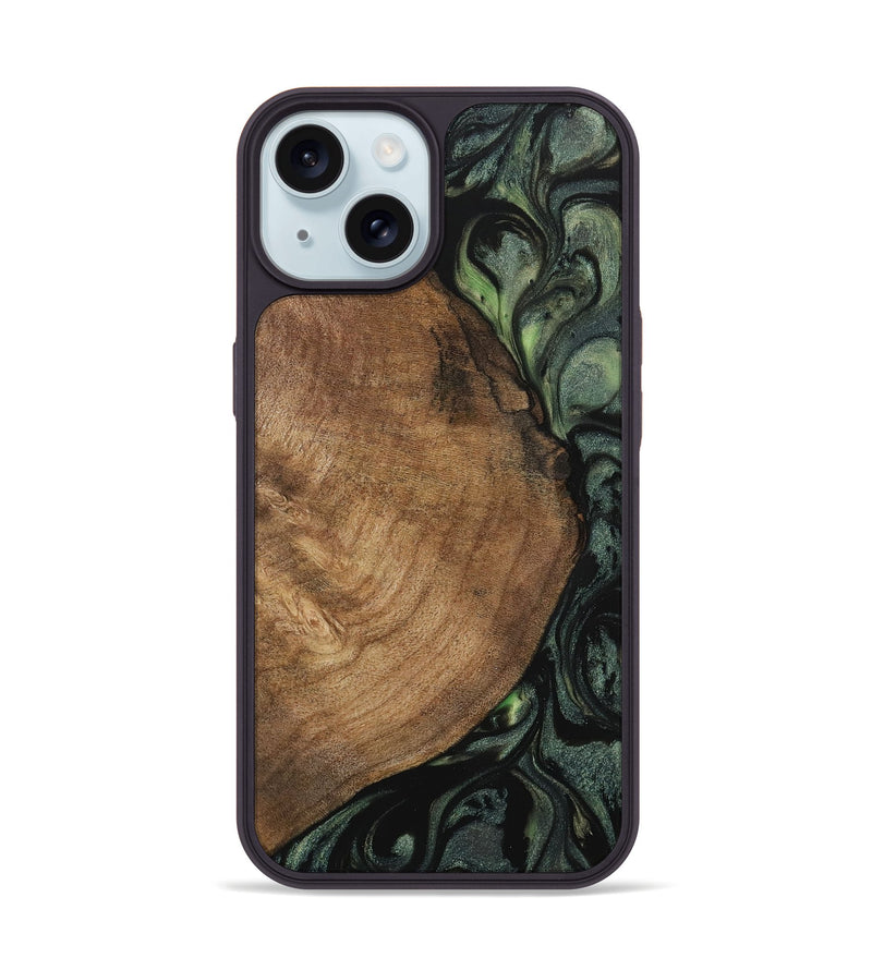 iPhone 15 Wood Phone Case - Ramsey (Green, 730703)