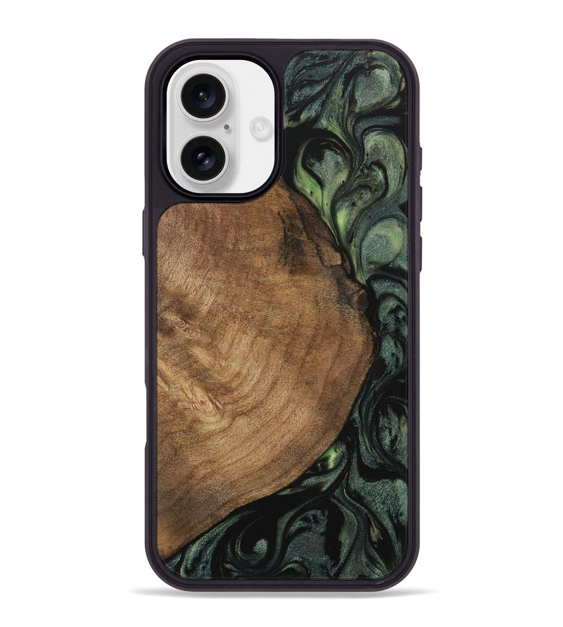 iPhone 16 Plus Wood Phone Case - Ramsey (Green, 730703)