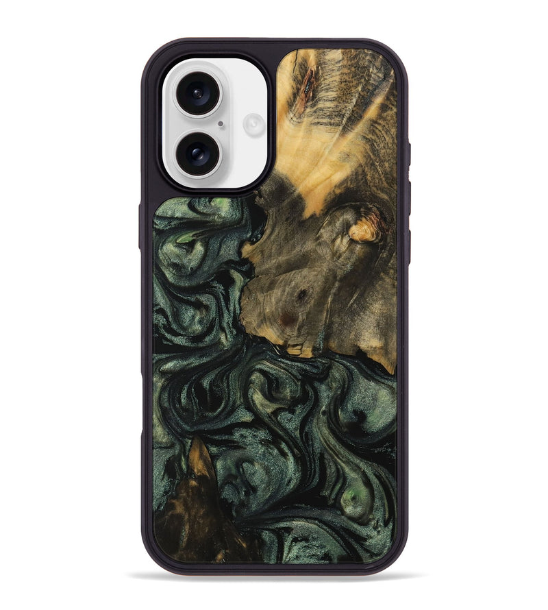 iPhone 16 Plus Wood Phone Case - Kayley (Green, 730721)