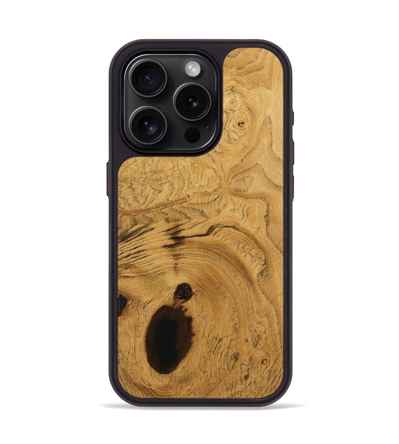 iPhone 15 Pro Wood Phone Case - Sing (Wood Burl, 730722)