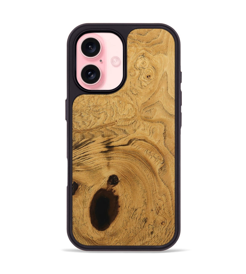 iPhone 16 Wood Phone Case - Sing (Wood Burl, 730722)