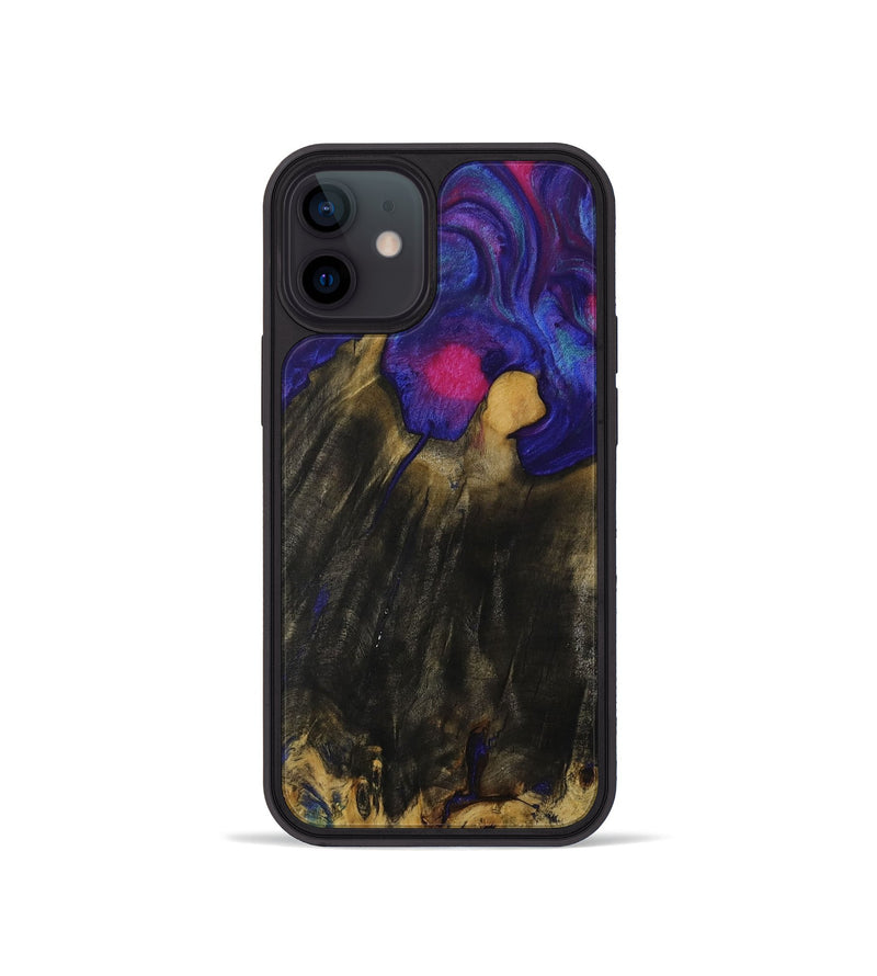 iPhone 12 mini Wood Phone Case - Shanti (Purple, 730732)