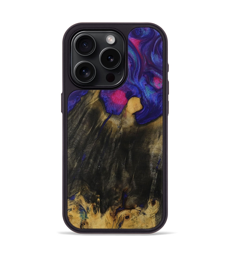 iPhone 15 Pro Wood Phone Case - Shanti (Purple, 730732)