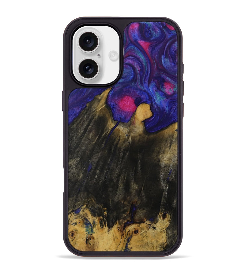 iPhone 16 Plus Wood Phone Case - Shanti (Purple, 730732)