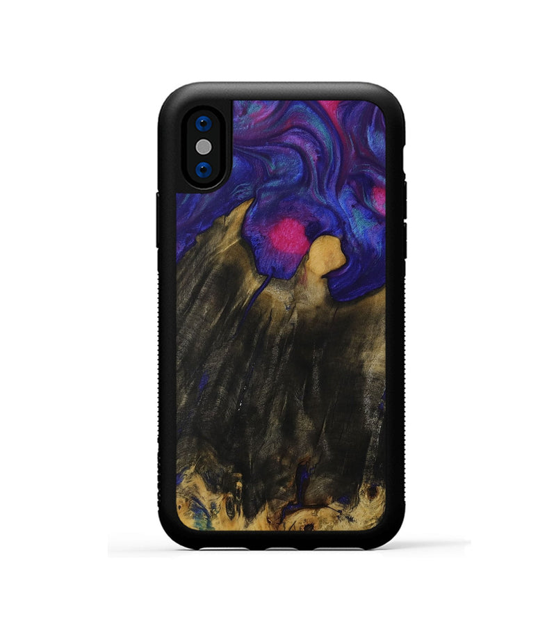 iPhone Xs Wood Phone Case - Shanti (Purple, 730732)