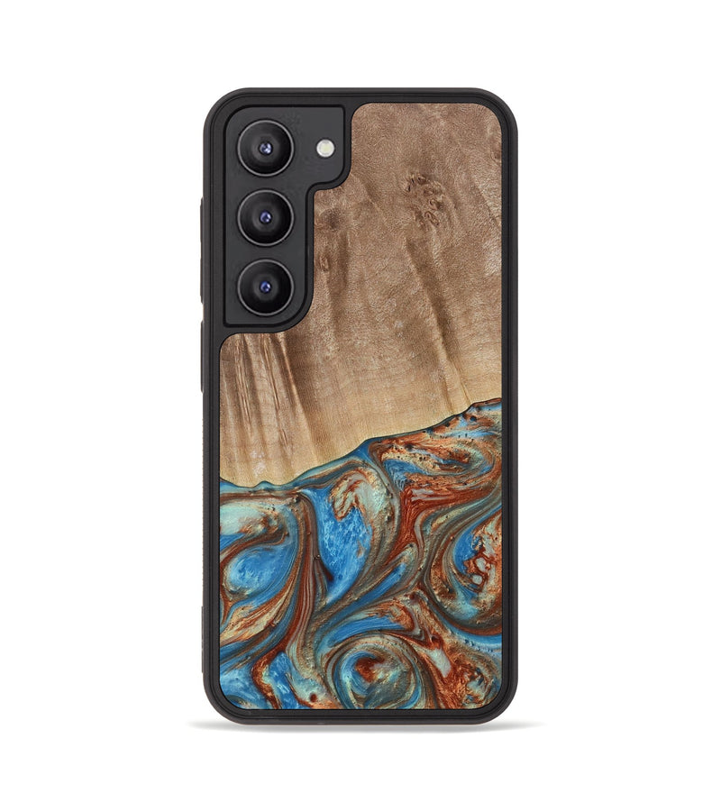 Galaxy S23 Wood Phone Case - Naresh (Teal & Gold, 730733)