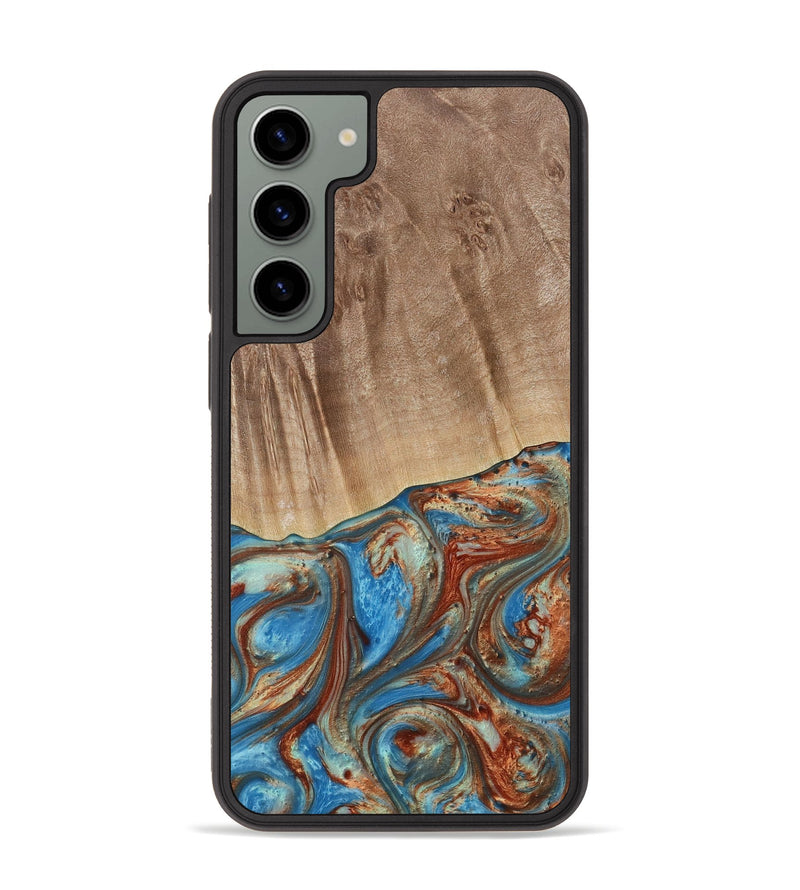 Galaxy S23 Plus Wood Phone Case - Naresh (Teal & Gold, 730733)