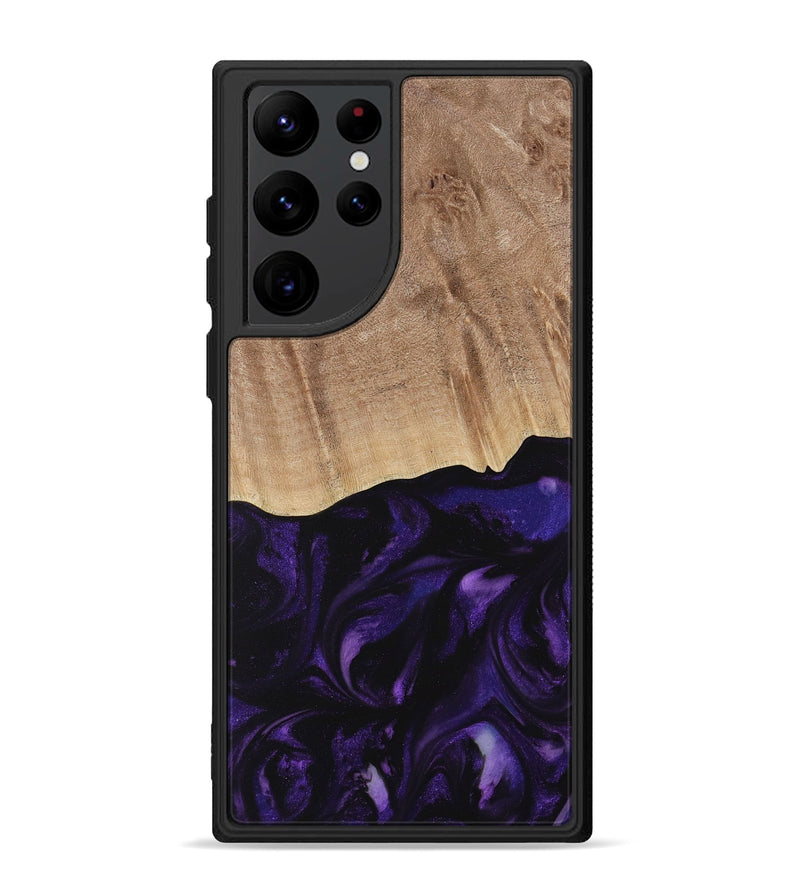 Galaxy S22 Ultra Wood Phone Case - Jacek (Purple, 730735)