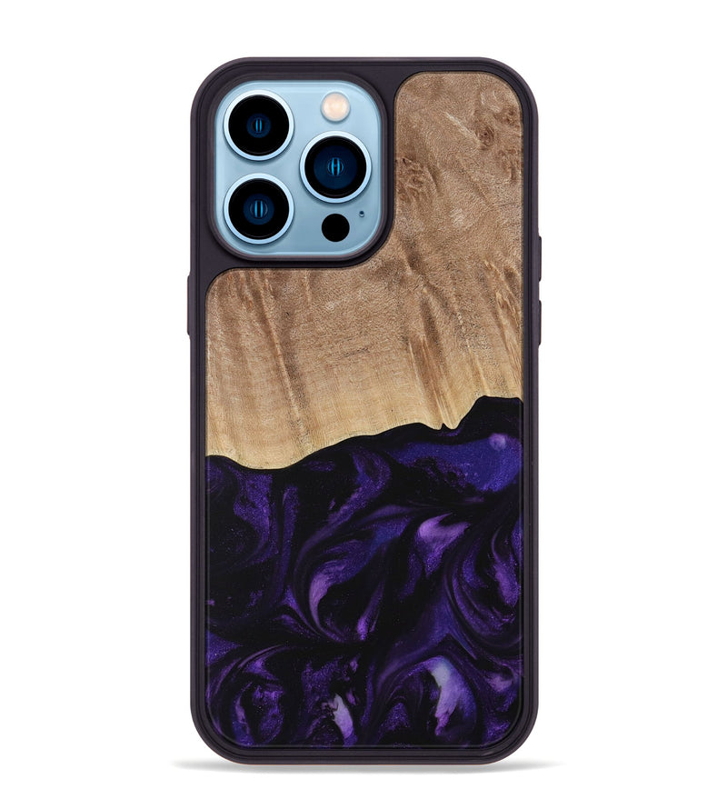 iPhone 14 Pro Max Wood Phone Case - Jacek (Purple, 730735)