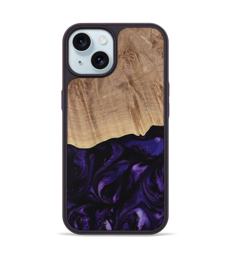 iPhone 15 Wood Phone Case - Jacek (Purple, 730735)