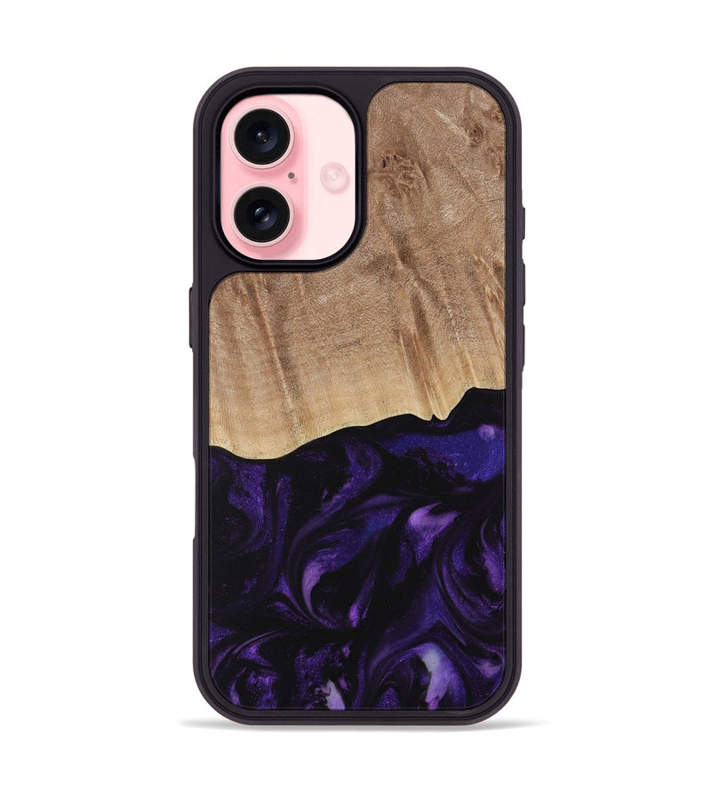 iPhone 16 Wood Phone Case - Jacek (Purple, 730735)