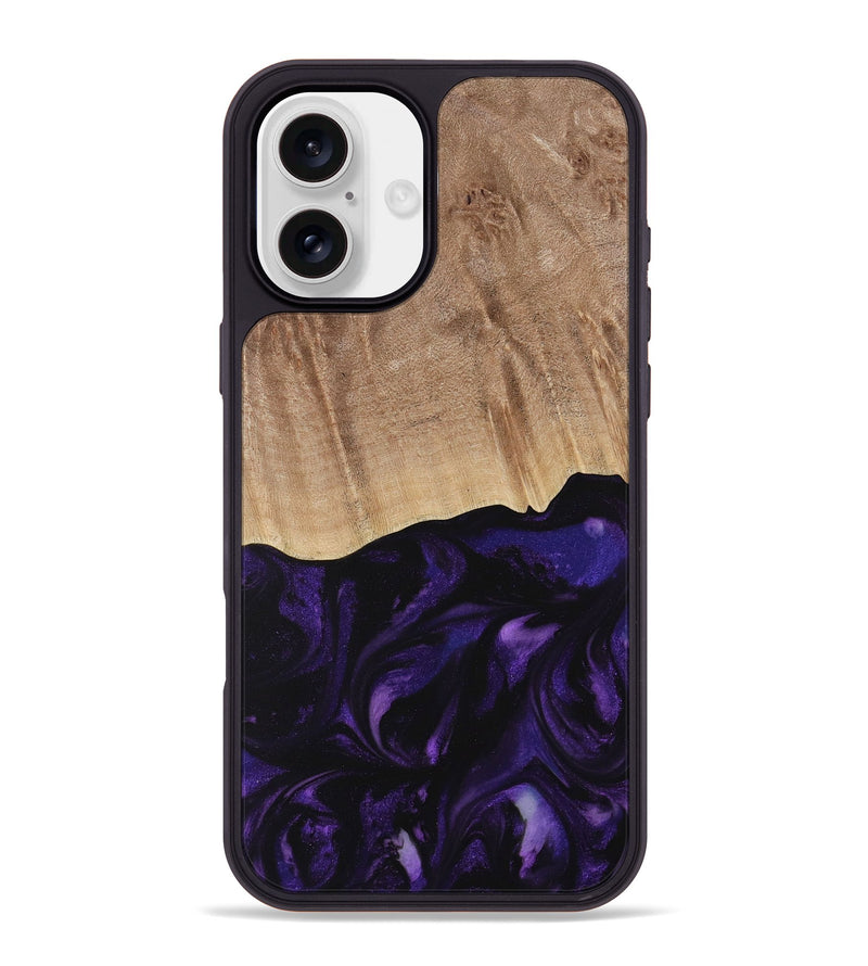 iPhone 16 Plus Wood Phone Case - Jacek (Purple, 730735)