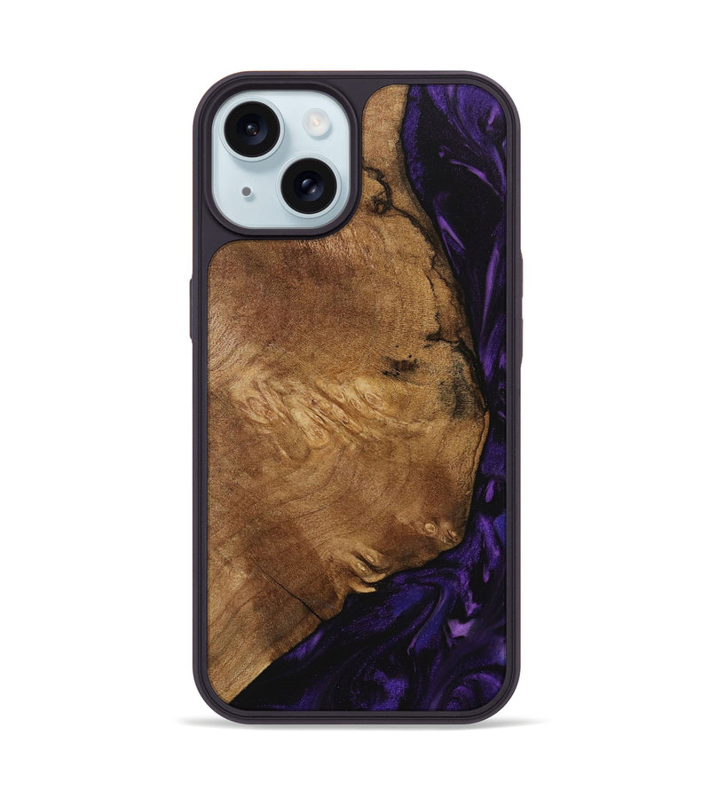 iPhone 15 Wood Phone Case - Paul (Purple, 730740)