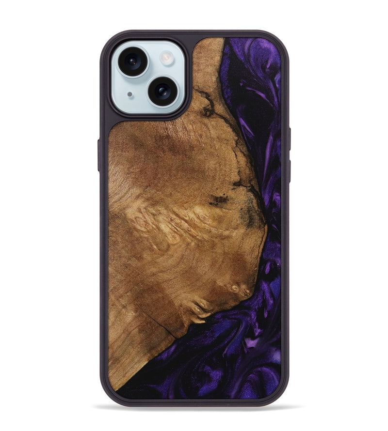 iPhone 15 Plus Wood Phone Case - Paul (Purple, 730740)