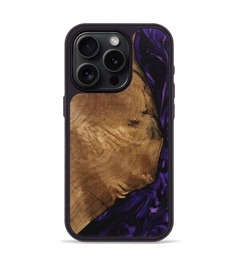 iPhone 15 Pro Wood Phone Case - Paul (Purple, 730740)