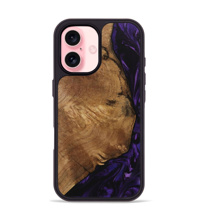 iPhone 16 Wood Phone Case - Paul (Purple, 730740)