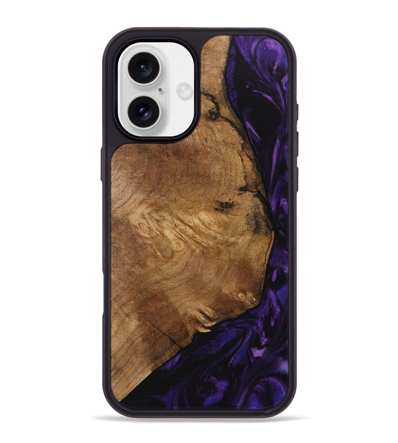 iPhone 16 Plus Wood Phone Case - Paul (Purple, 730740)