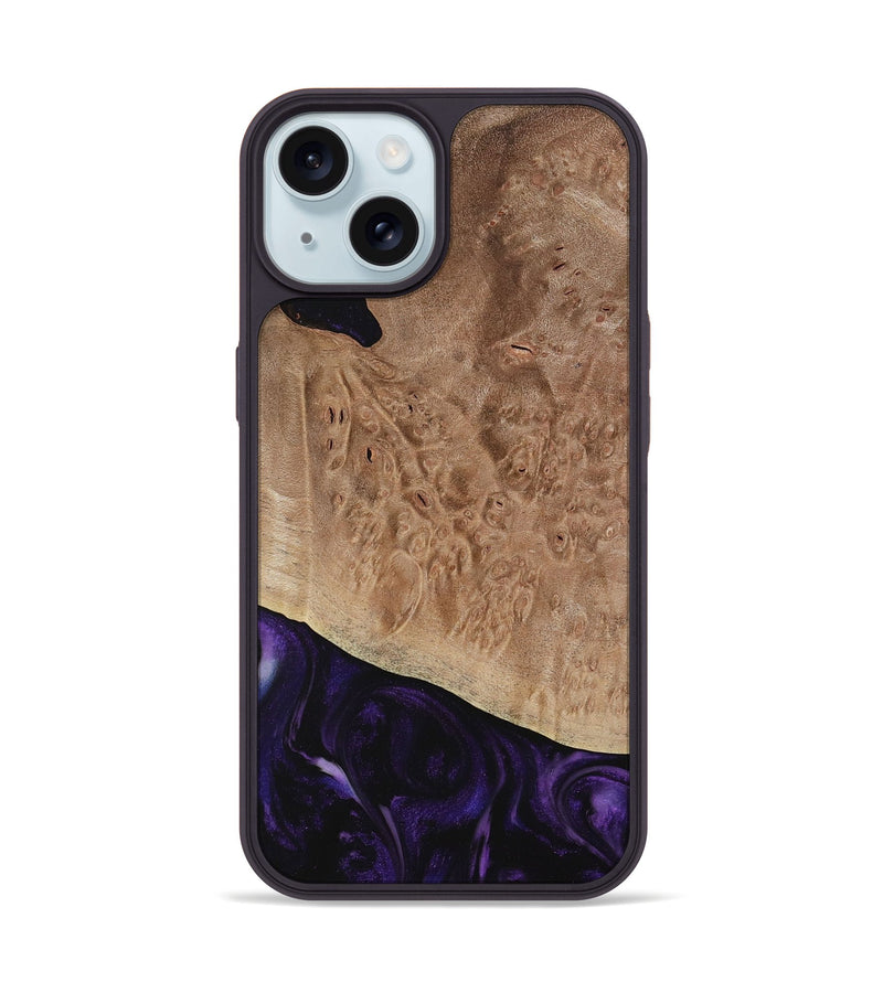 iPhone 15 Wood Phone Case - Tansy (Purple, 730741)