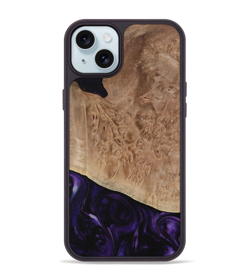 iPhone 15 Plus Wood Phone Case - Tansy (Purple, 730741)