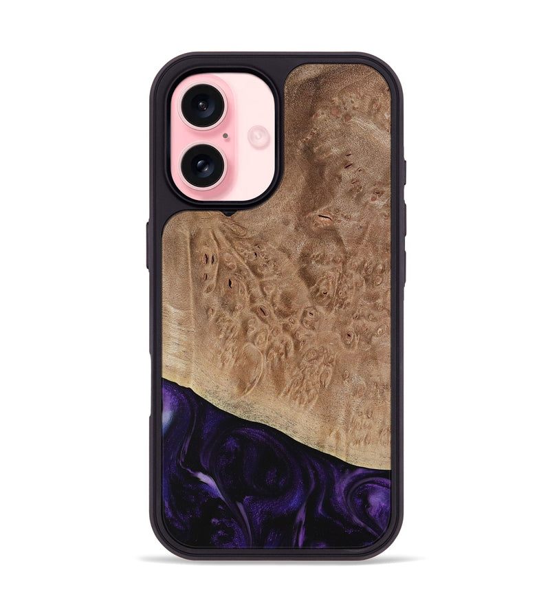 iPhone 16 Wood Phone Case - Tansy (Purple, 730741)