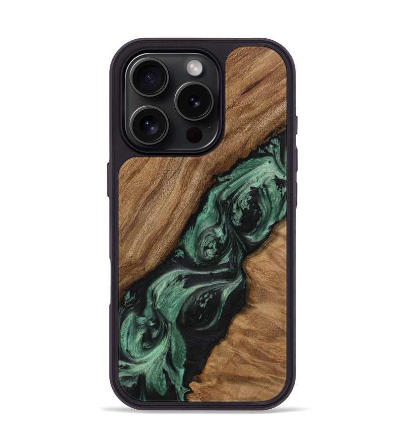 iPhone 16 Pro Wood Phone Case - Flem (Green, 730748)