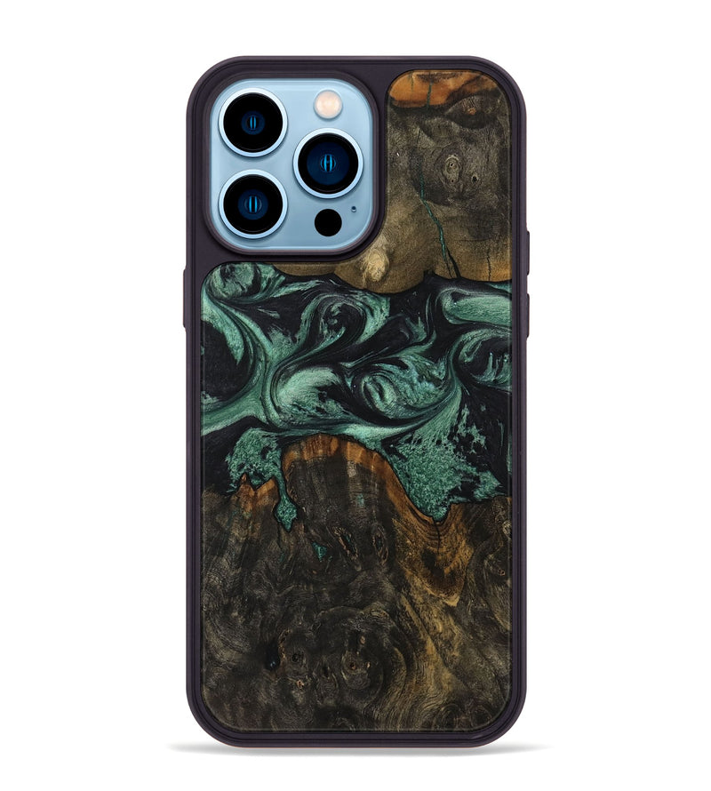 iPhone 14 Pro Max Wood Phone Case - Gerben (Green, 730749)