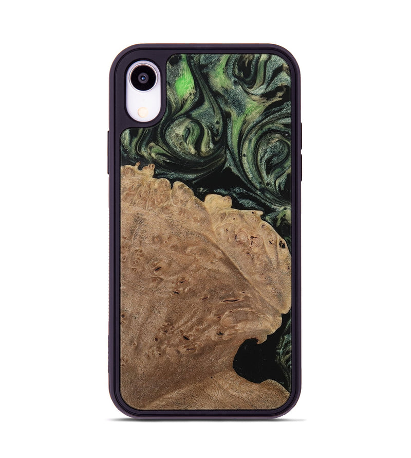 iPhone Xr Wood Phone Case - Helmer (Green, 730752)